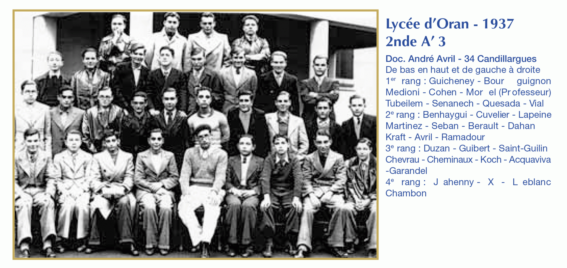 Lyce Lamoricière 1937