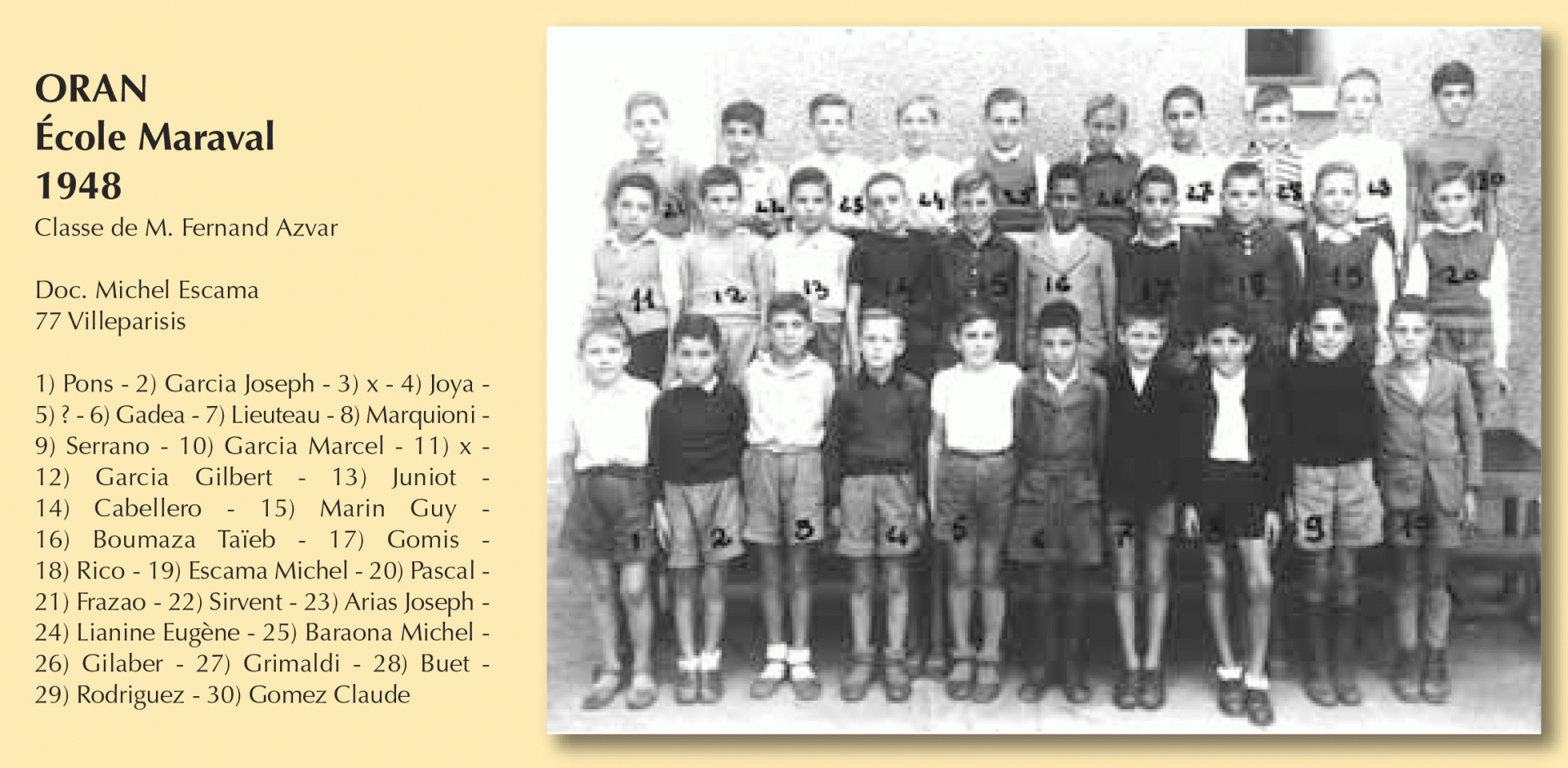 École Maraval 1948