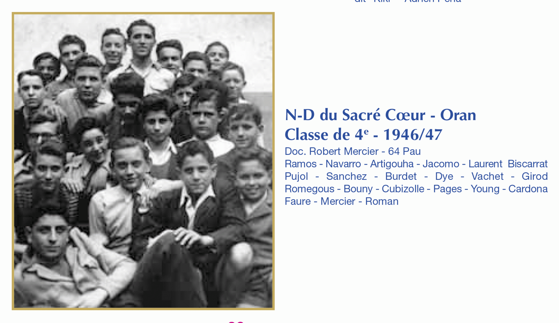 ND du Sacré Coeur 1946