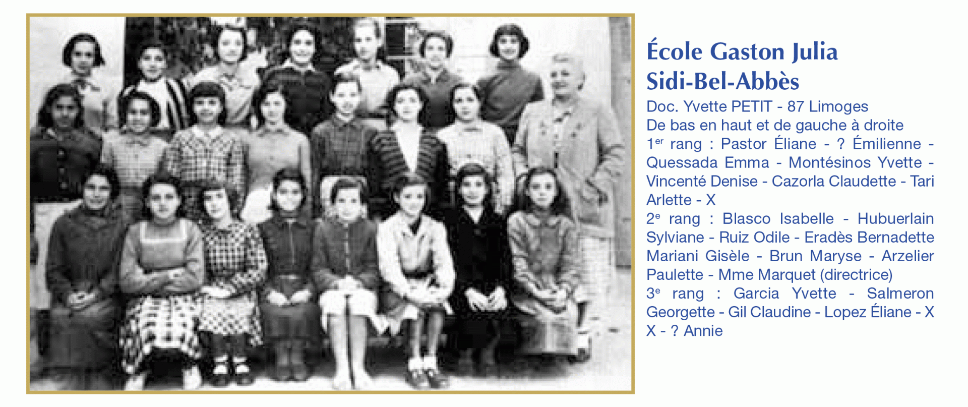  Sidi-Bel-Abbès - École Gaston Julia - CM1/CM2