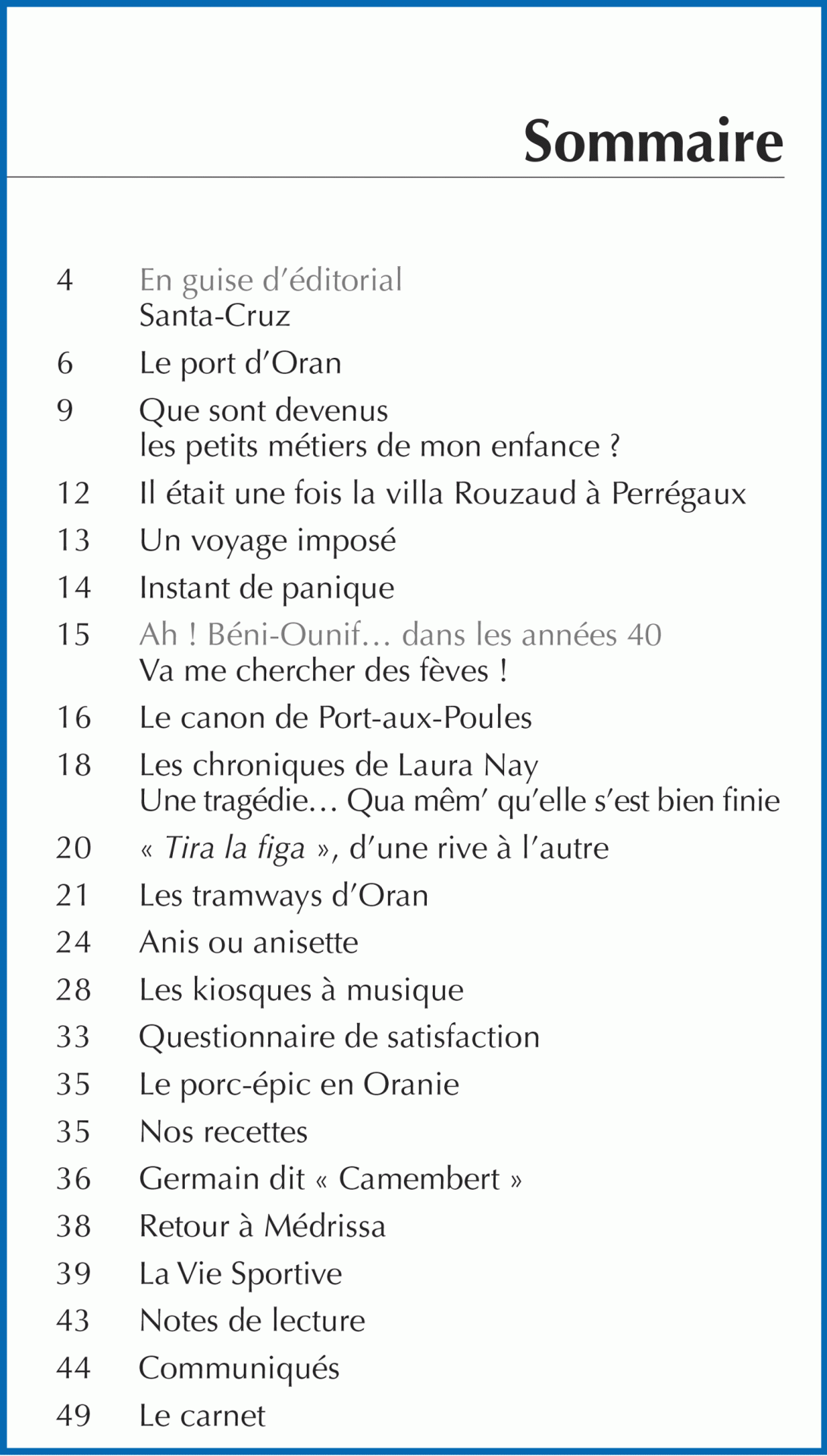 Sommaire n°376