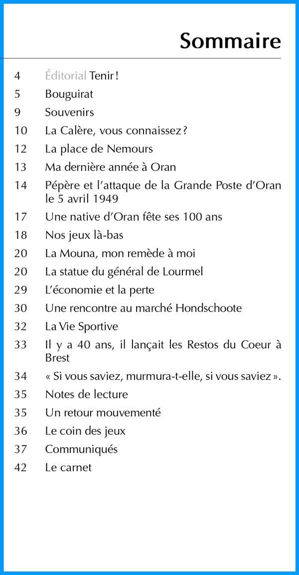 421 sommaire