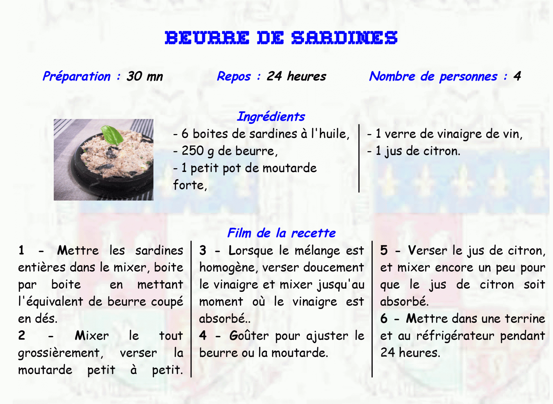 Beurre de sardines