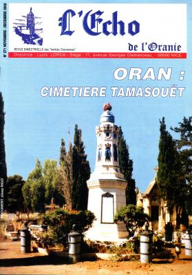 Echo de l'Oranie - n°271 - novembre 2000